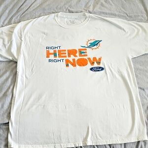 Authentic Ford Vintage Miami Dolphins Right Here And Right Now T-shirt